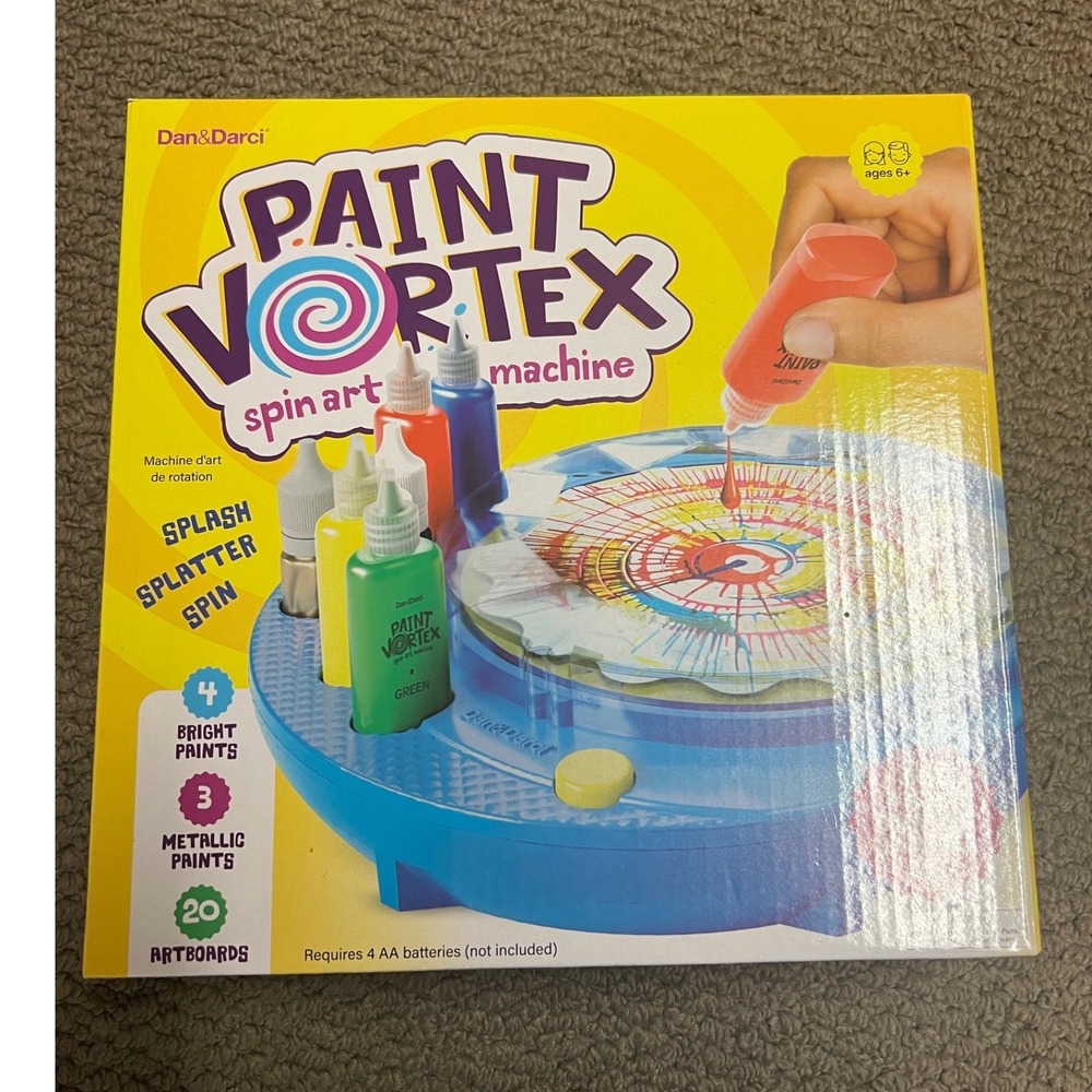 Dan&Darci Paint Vortex Spin Art Machine Kit for Kids Ages 6+ DD-072 New
